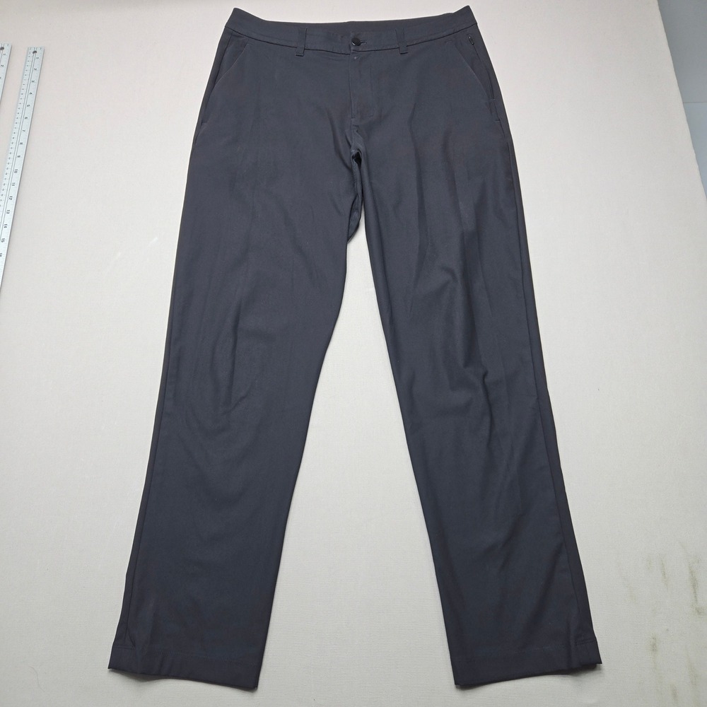 Lululemon Pants Commission Classic Warpstreme Charcoal Gray Mens 33 Chino 32L